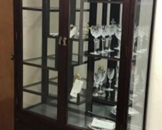 Gorgeous Asian china cabinet. Base has hidden drawer.