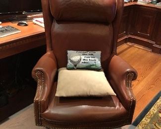 executive leather brown chair