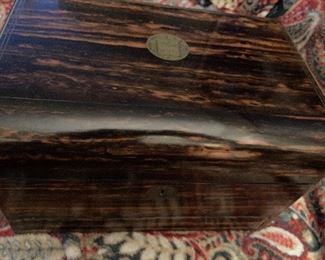 Antique Up for sale in this very unique & RARE Thomas Whitman Dressing Box center ca. 1864 that contains several bottles & jars with Sterling tops (round, rectangular, square) used for other liquids. ONLY >>>> $1,500