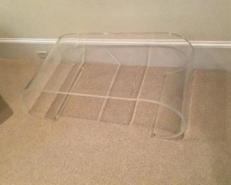 VTG acrylic waterfall coffee table. As-Is - Some scratches on top >>>> $120