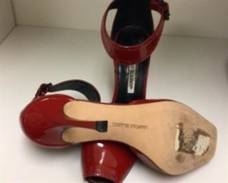 Manolo Blahnik sz39 Red patent pumps heels $120