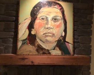 Original Oil Indian Portrait by Ira Yeager. ONLY >>> $3,000 OBO