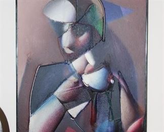 IVAN KUSTURA  ORIGINAL    OIL   20X16  "COFFEE DRINKER"