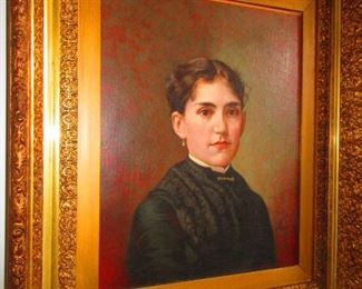 19th C. Portrait of a Young Woman. Unsigned