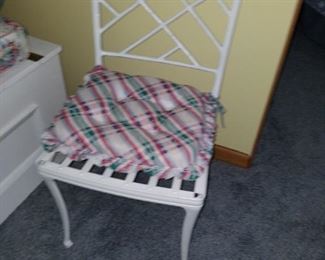 Pair of medal side chairs