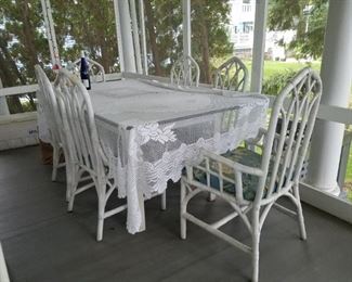 Rattan dining chairs