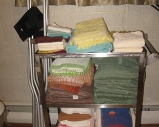 Towels - Crutches - Stainless Steel Cart