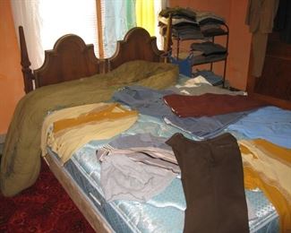 Vintage Clothes and Queen Size Bed