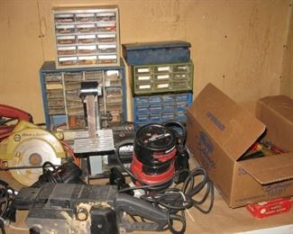 Little storage cabinets full of stuff :)