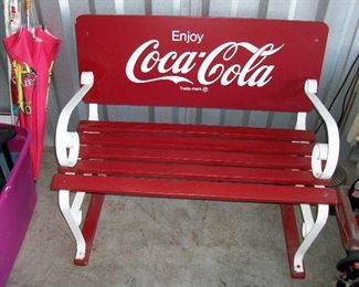 sturdy wood & metal bench