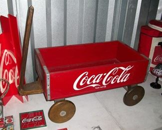 custom made wood wagon built by previous owner