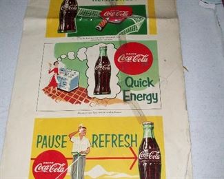 original pamphlet from back in the day of the signs that were available through the Coca-Cola plant for stores