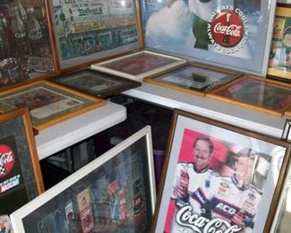 ALL of the picture frames/acrylic/backing was 100% built, stained and put together by the previous owner of the collection