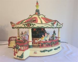 8th view ~ Holiday Carousel - The Carousel Tree w/collectible ornaments 