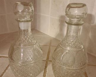 Vintage decanters 