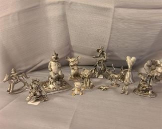 Various pieces of pewter = Ricker limited edition ~ signed ~ Anson ~ Blakely