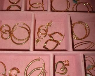 14K gold earrings