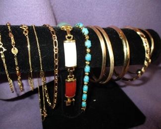 14K gold bracelets