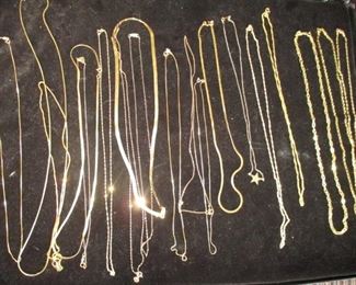 14K gold necklaces