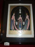 Erte' signed limited edition #96/300 "Three Graces"