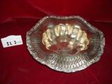 Silver plate serpentine bowl