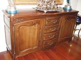French country solid walnut buffet, c. 1880-1920.