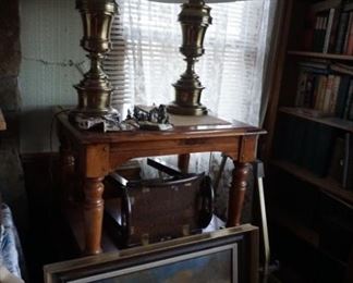 lamps, wall decor, side tables