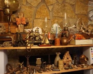 brass and other decor