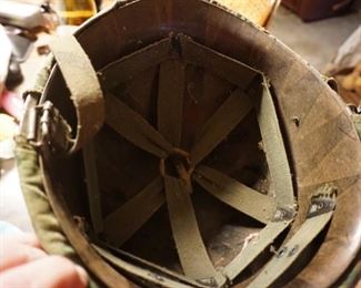 inside of army helmet