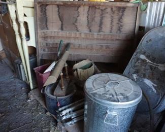 cans, tub, bed frames