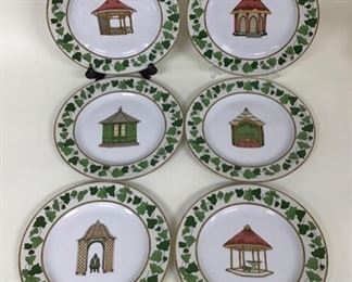 Set of 6 Pierre Fray for Limoges Plates 