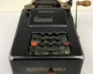 Remington Rand Vintage Hand Crank Adding Machine 