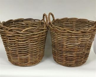 2 Large Baskets with Handles 