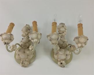 Pair of Vintage Shell Sconces