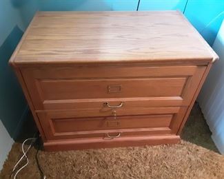 Large Oak Filing Cabinet