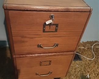 Oak Filing Cabinet