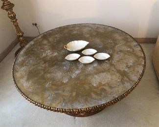 Gold coffee table....