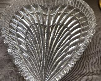 Waterford crystal heart shaped bowl