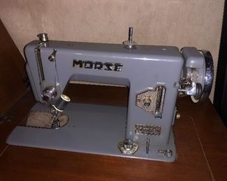 Morse sewing machine and cabinet....