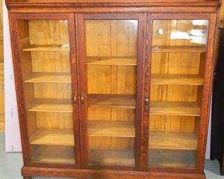 Oak Triple Door Bookcase