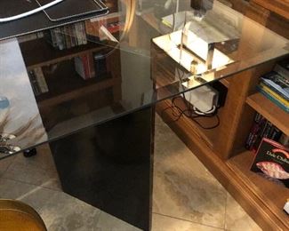 Glass and metal table - desk