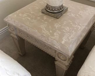Stone topped side table
