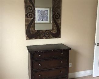 Dresser and decorative mirror