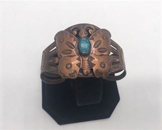 Lot 304
Stunning Butterfly Copper Cuff / Bracelet