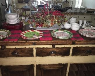 An assortment of Christmas Dishes,
Lovely White Trays  White Cake Dishes & White Vintage Dessert Bowls