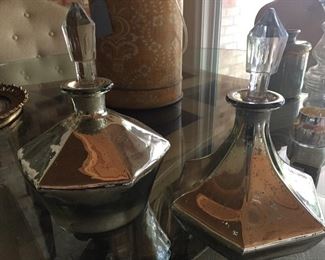 Beautiful Mercury Glass Decanters from Le Marche’