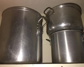 Collection of  Vintage Aluminum Gumbo/Soup Pots