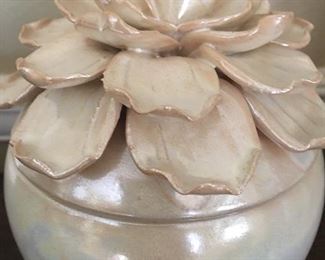 Pretty Flower Covered Jar