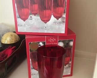 2 Boxes of Lenox Holiday Optic All Purpose Beverage Glasses