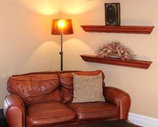 Leather chair and storage ottoman